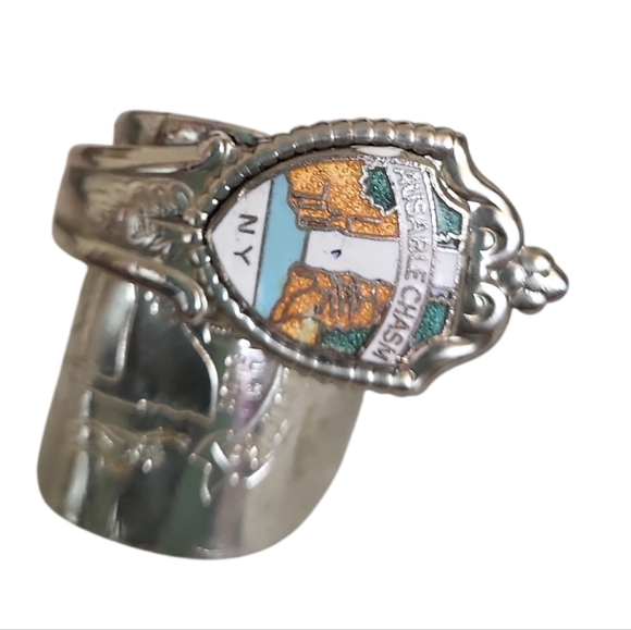 AUSABLE CHASM NEW YORK MOUNTAIN LAKE Spoon Ring - Picture 1 of 5